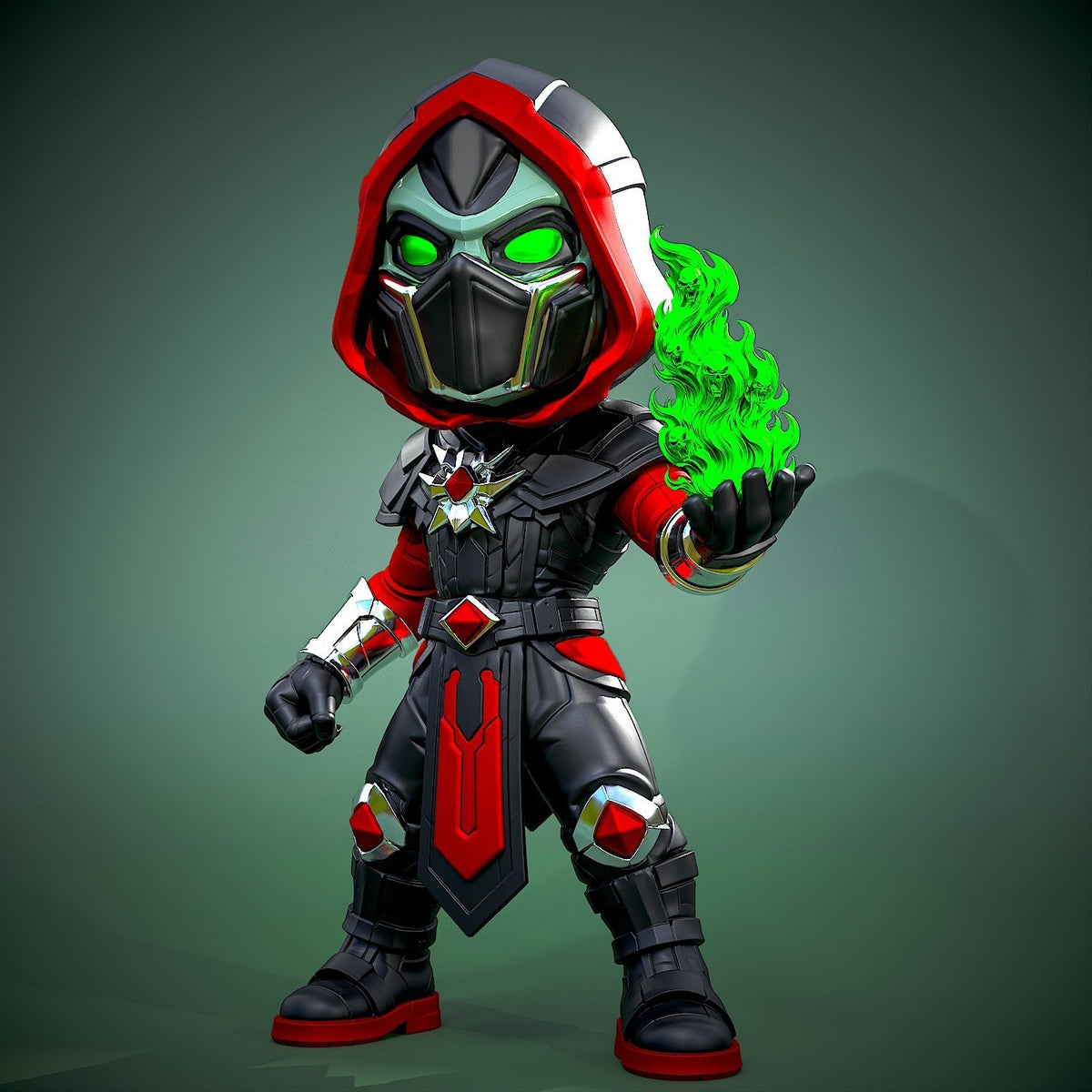 Ermac Mortal Kombat Fan Art Figure Full Colour 3D Printed Statue