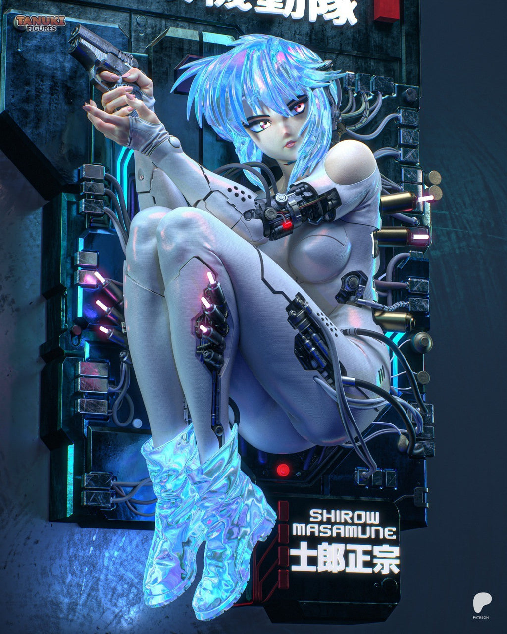 Motoko (Ghost in the Shell) 3D Printed Garage Kit Figure