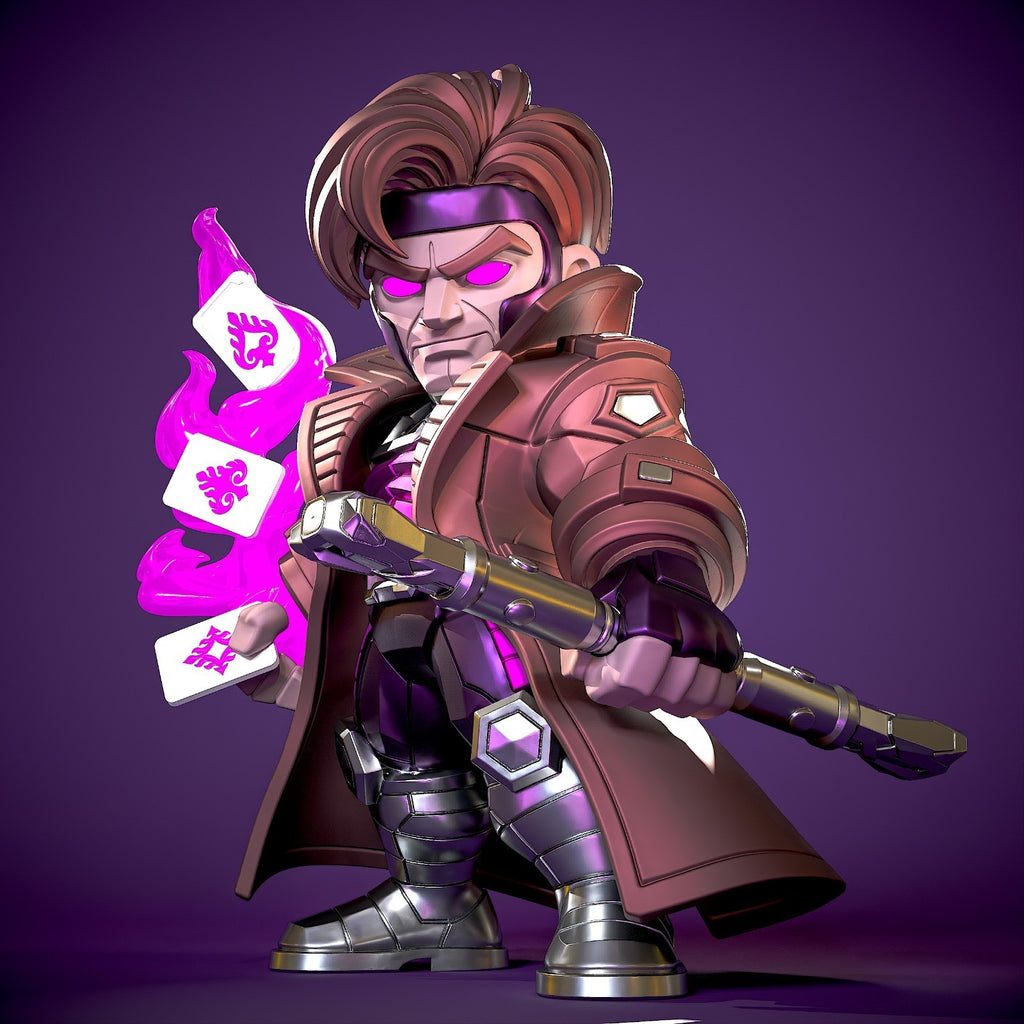 Gambit Marvel Fan Art Figure Full Colour 3D Printed Statue
