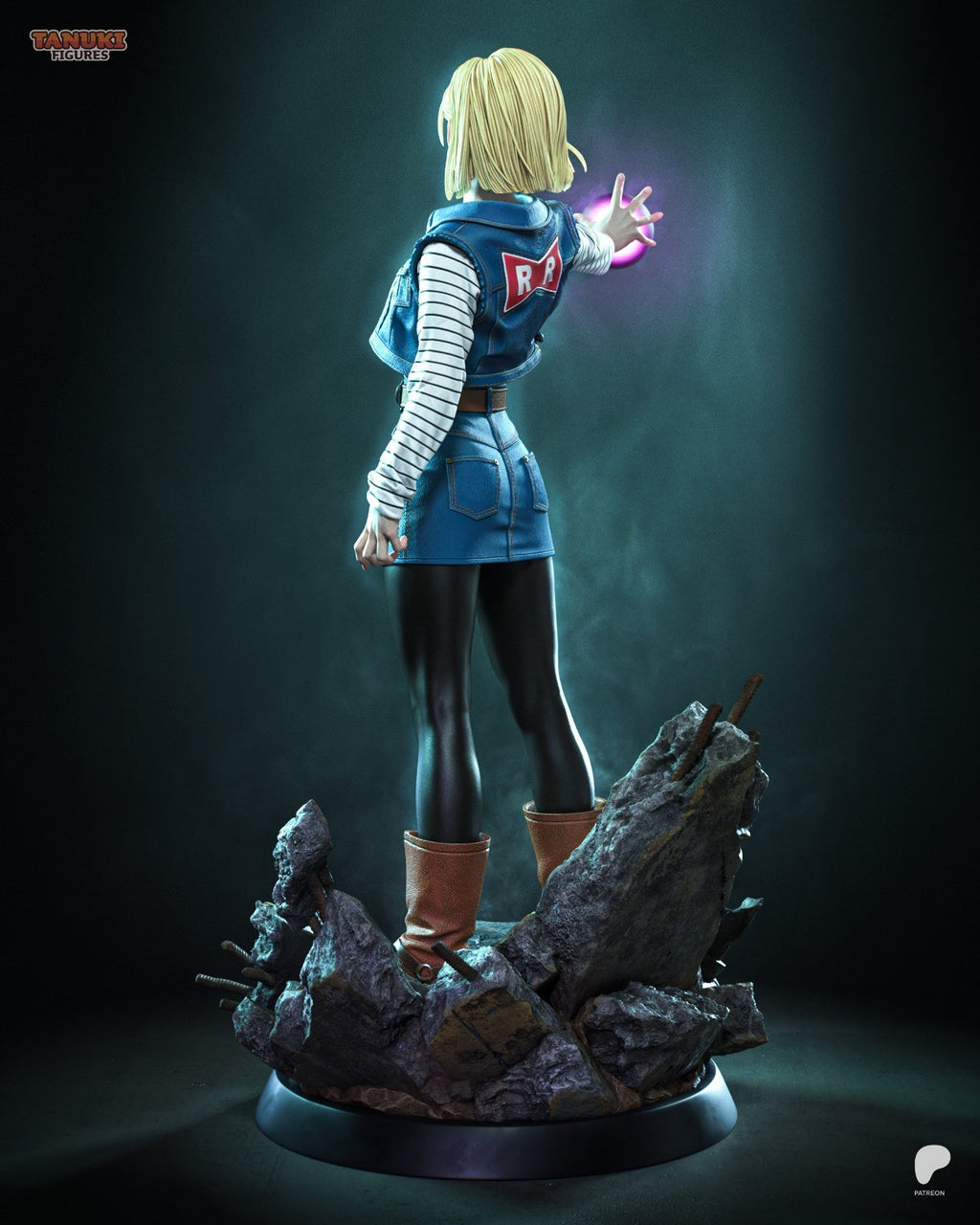 Android 18 (Dragon Ball Z) 3D Printed Garage Kit Figure