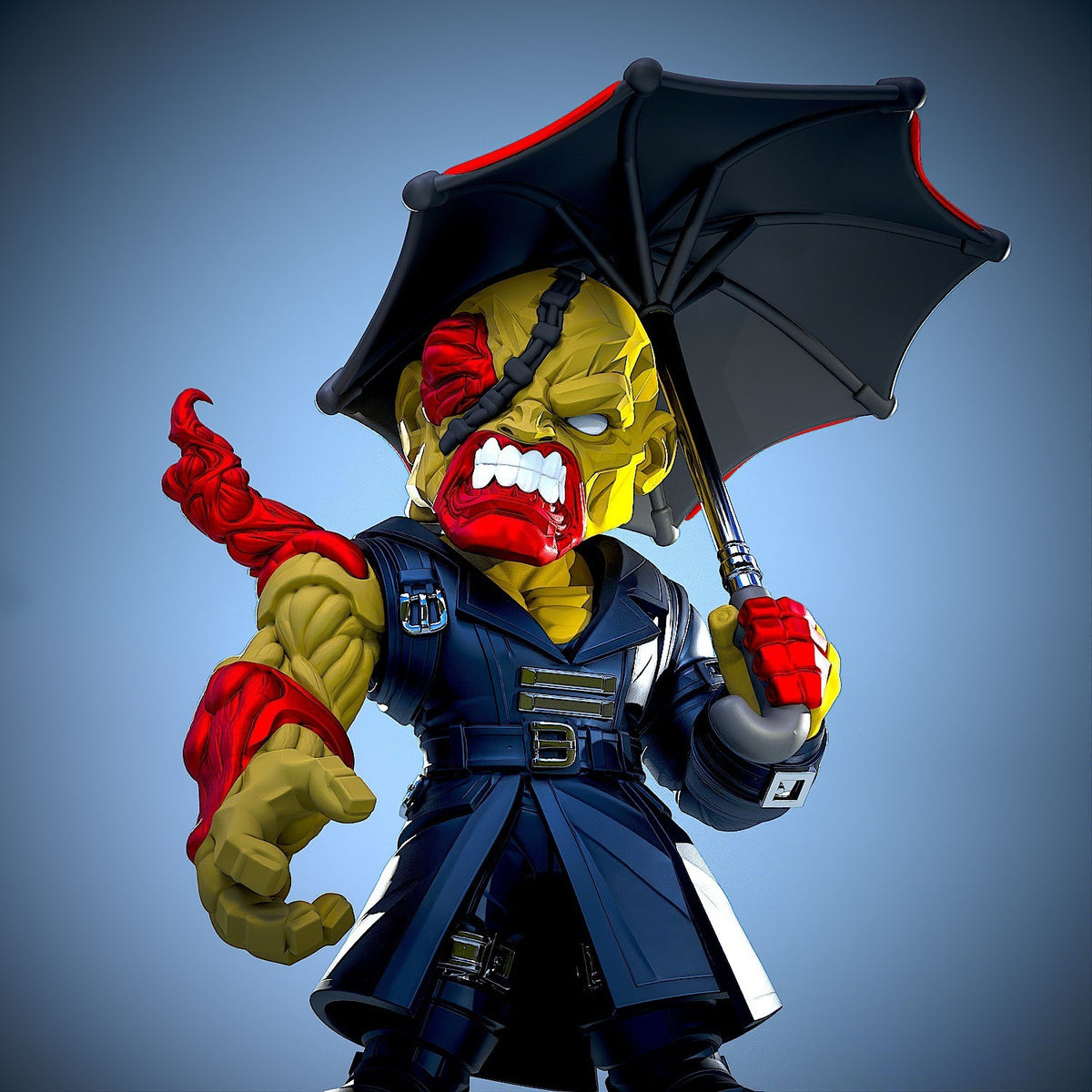 Nemesis Resident Evil Fan Art Figure Full Colour 3D Printed Statue