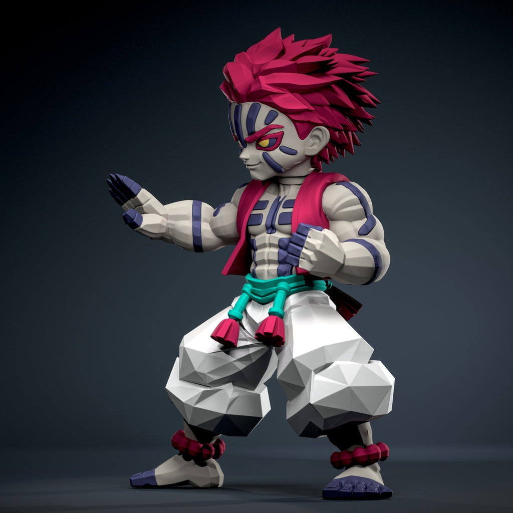 Akaza Demon Slayer Fan Art Figure Full Colour 3D Printed Statue