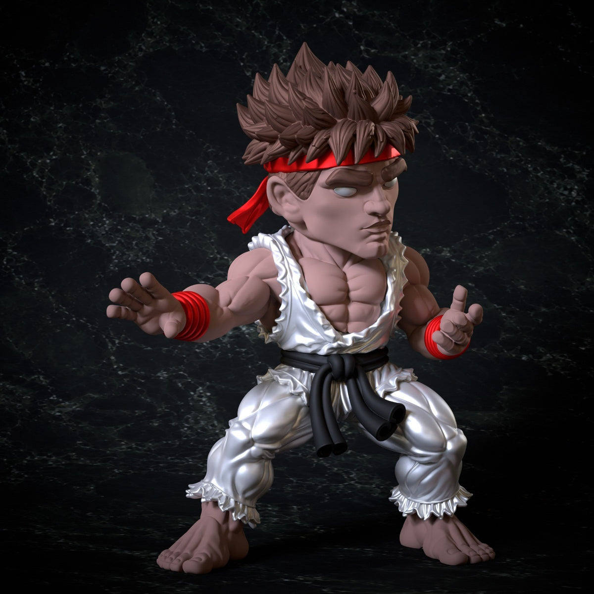 Ryu Classic Street Fighter Fan Art Figure Full Colour 3D Printed Statue