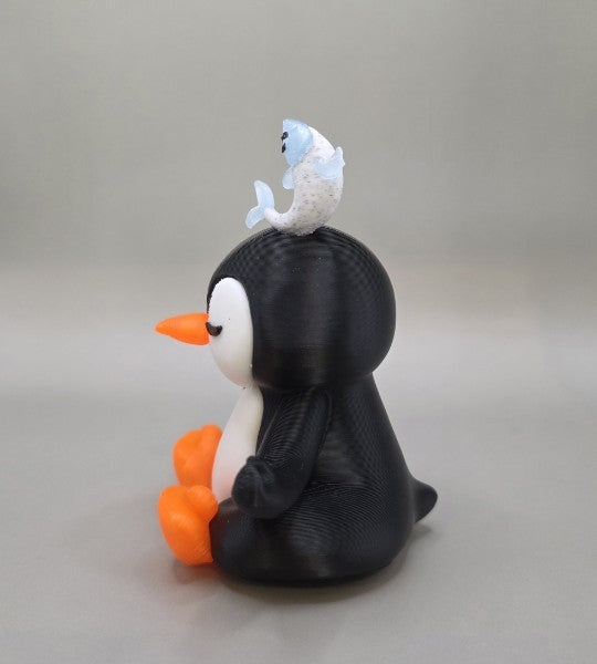 Zen Meditating Penguin Figure