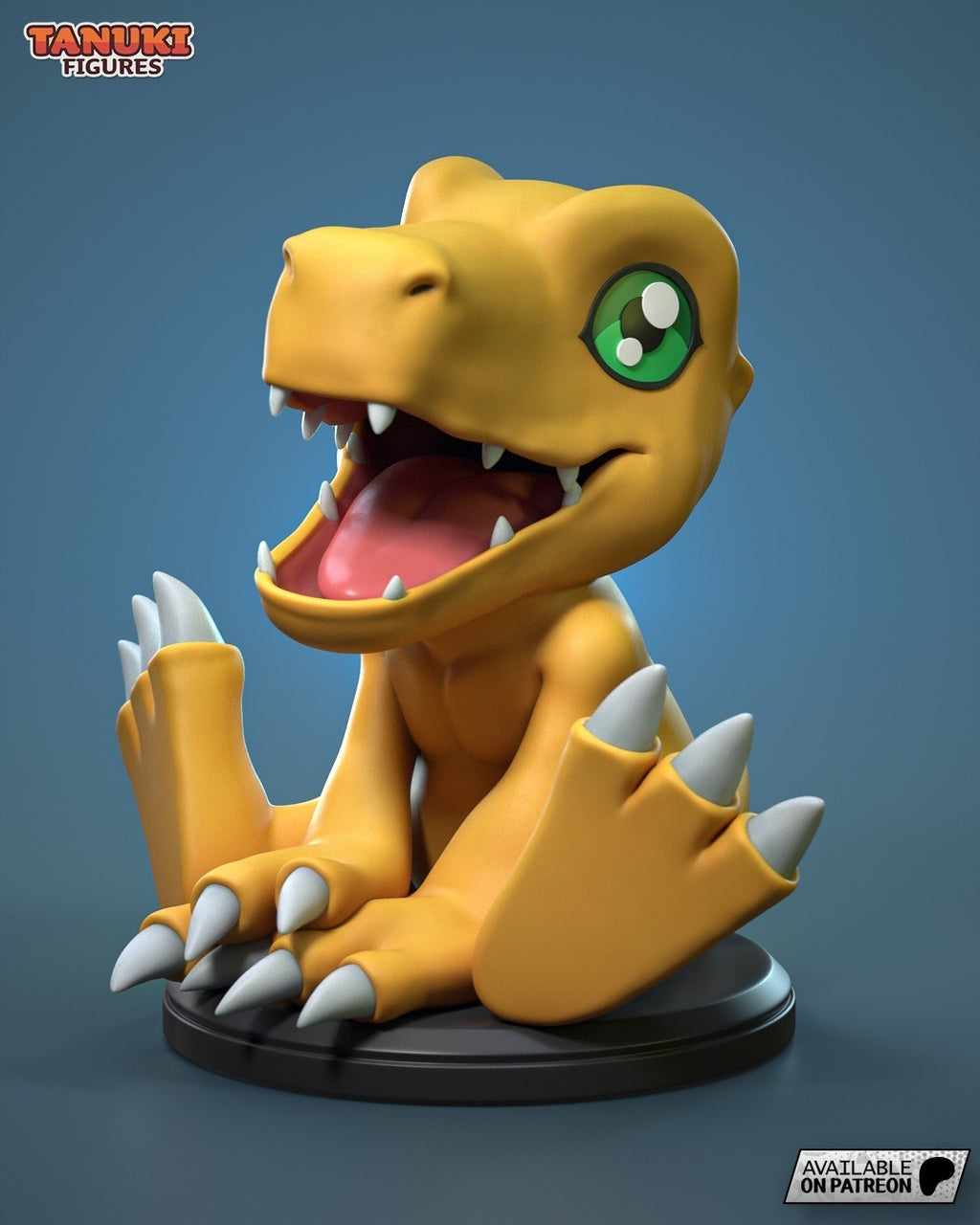 Agumon Toon (Digimon) 3D Printed Garage Kit Figure