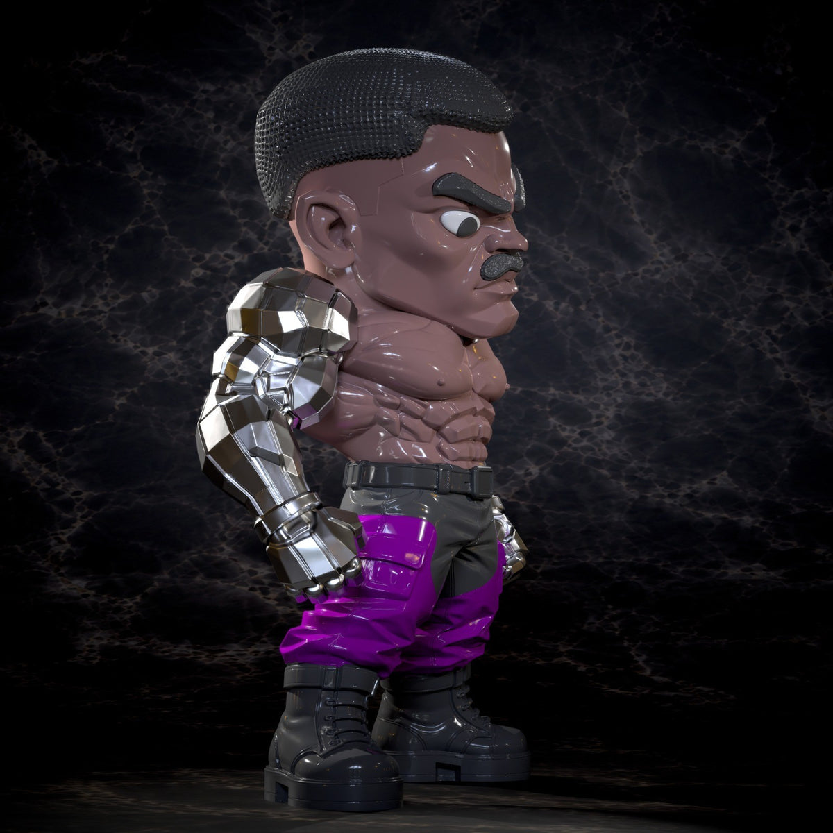 Jax Mortal Kombat Fan Art Figure Full Colour 3D Printed Statue
