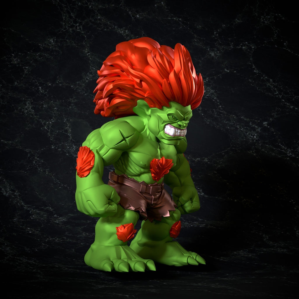 Blanka Street Fighter Fan Art Figure Full Colour 3D Printed Statue