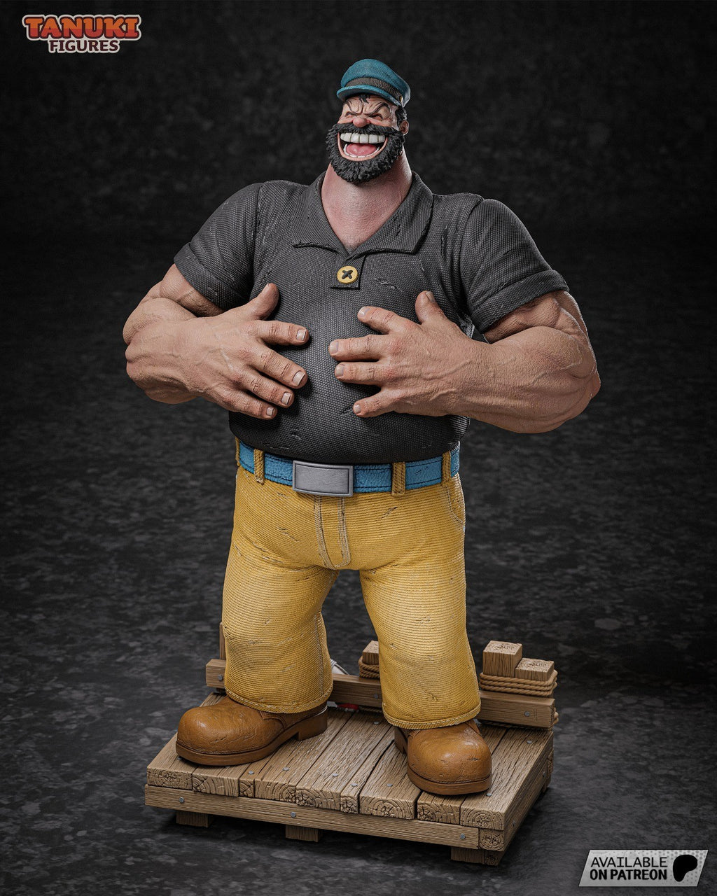 Bluto (Popeye) 3D Printed Garage Kit Figure