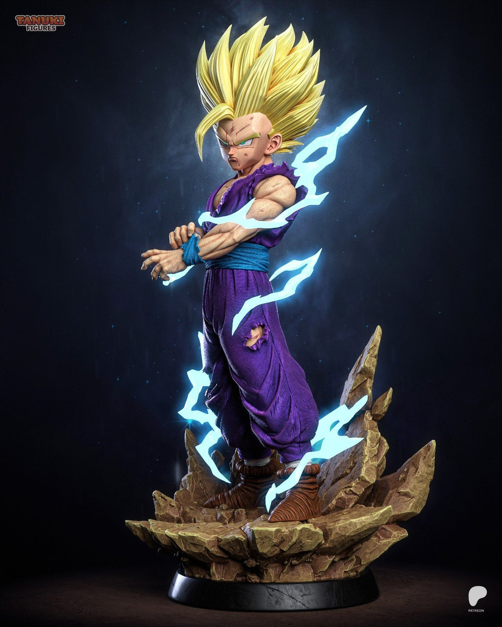 Gohan SSJ2 (Dragon Ball) 3D Printed Garage Kit Figure