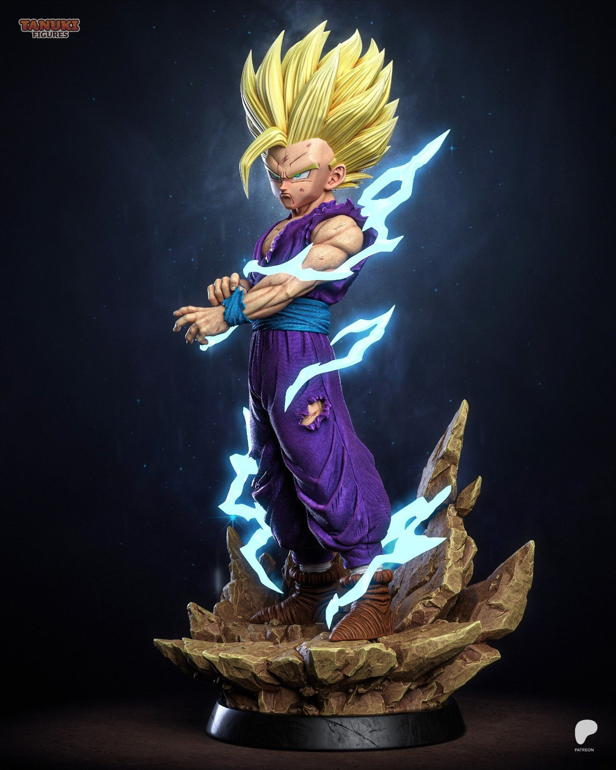 Gohan SSJ2 (Dragon Ball) 3D Printed Garage Kit Figure