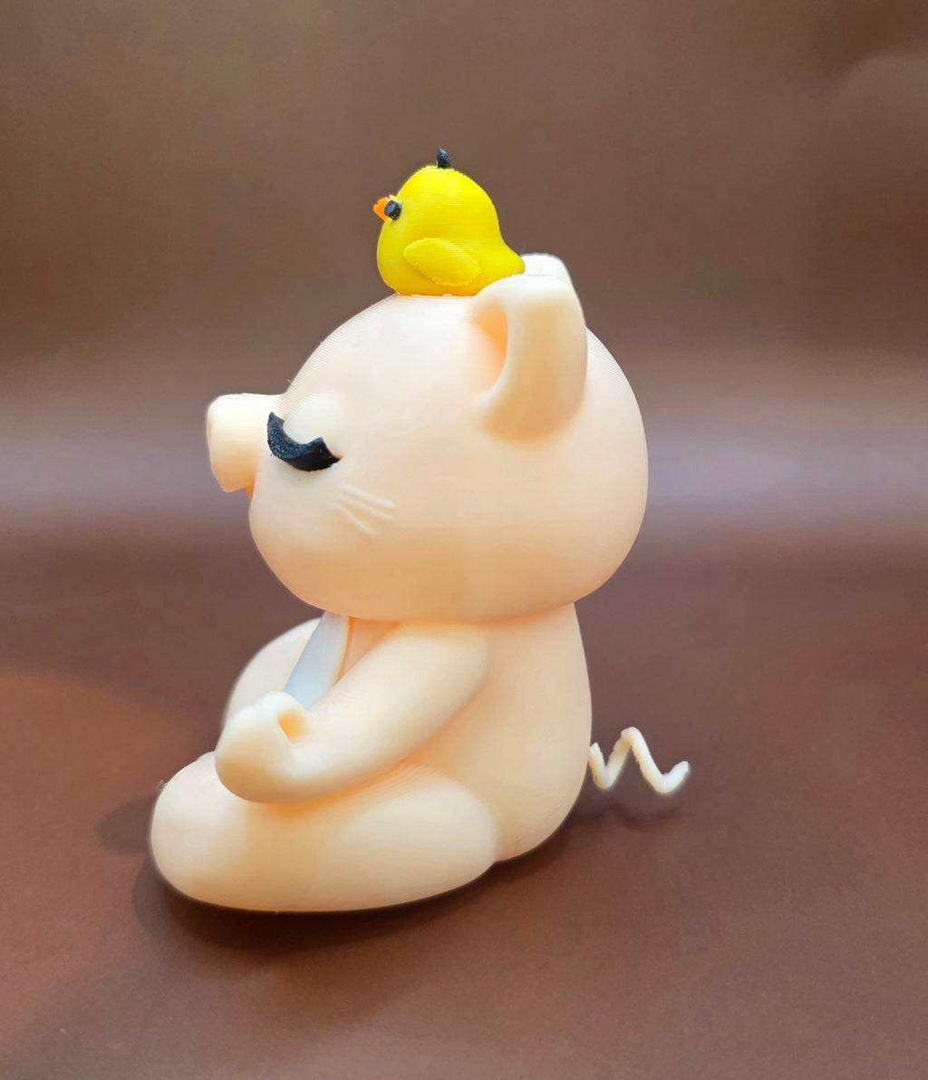 Zen Meditating Pig Figure