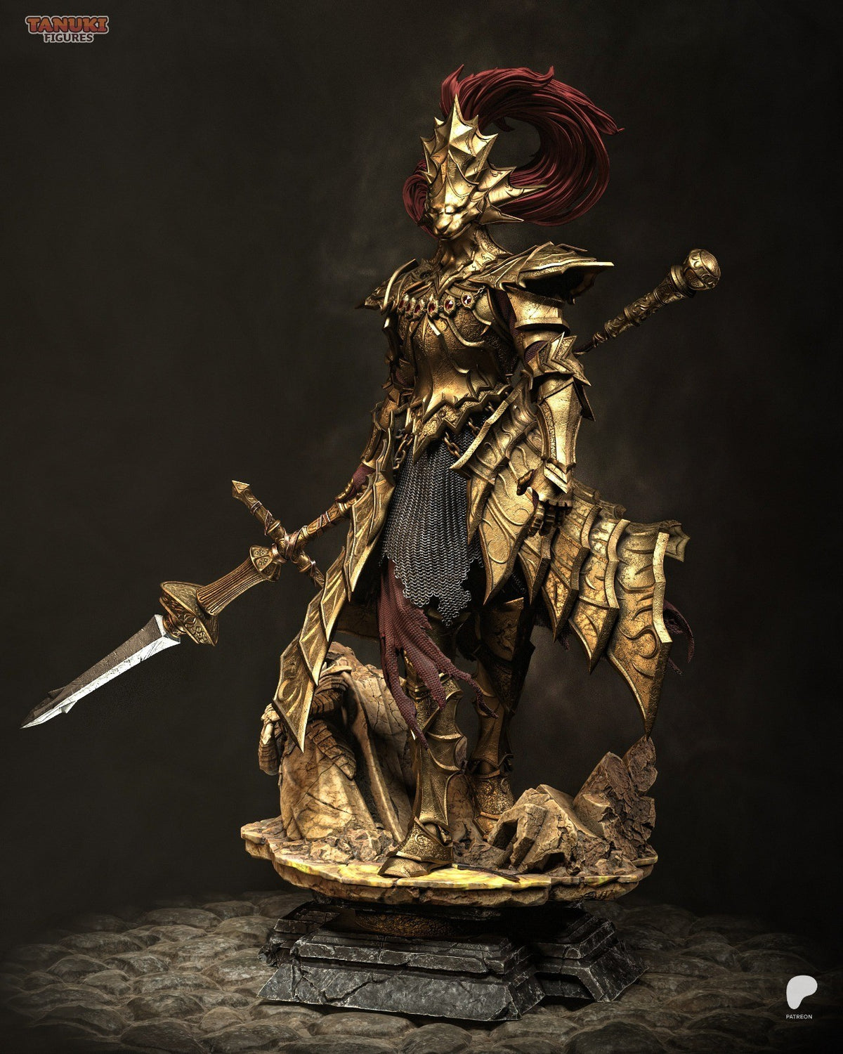 Ornstein (Dark Souls) 3D Printed Garage Kit Figure