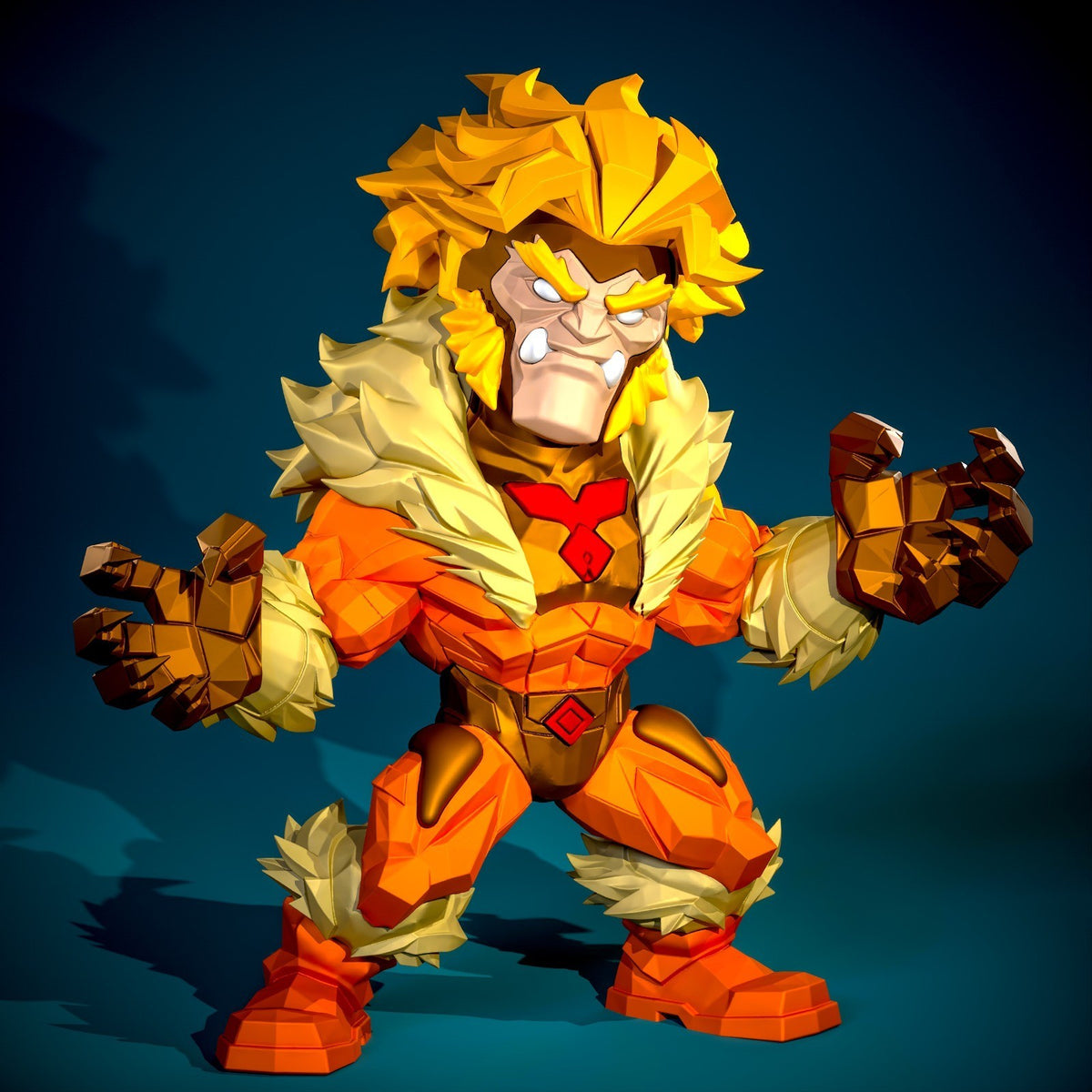 Sabretooth Marvel Fan Art Figure Full Colour 3D Printed Statue