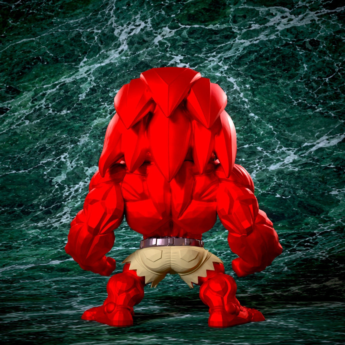 Knuckles x Red Hulk Sonic Fan Art Figure Full Colour 3D Printed Statue