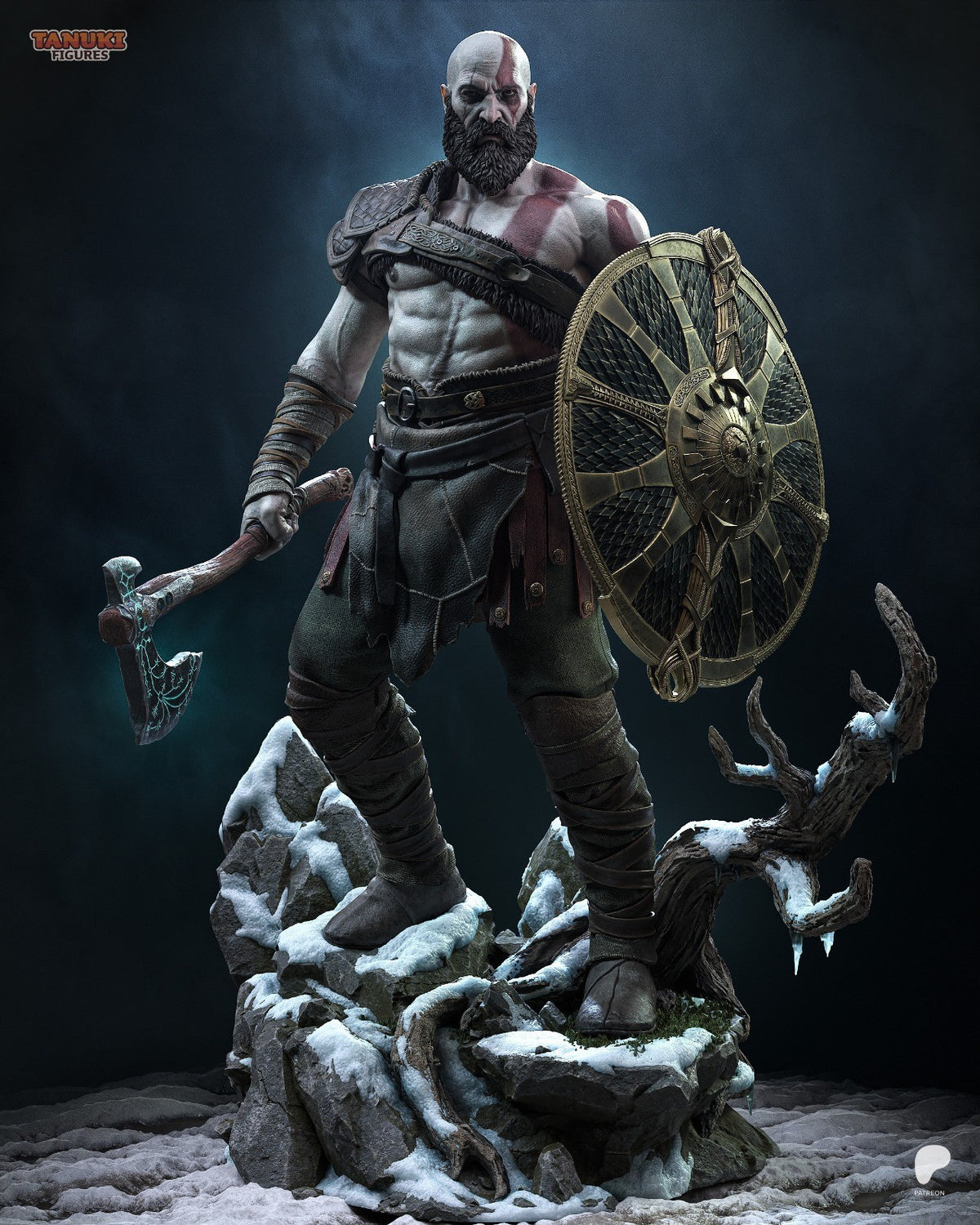 Kratos (God of War) 3D Printed Garage Kit Figure