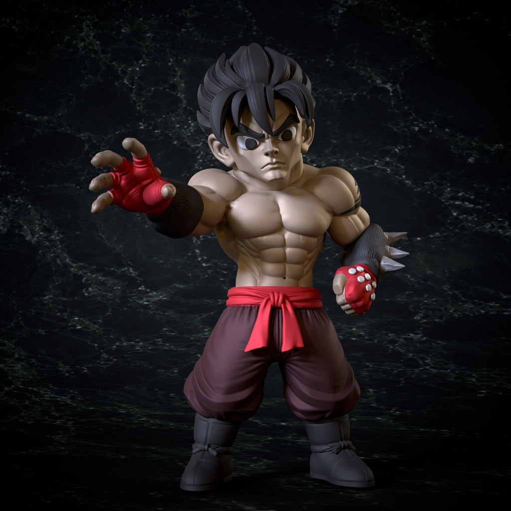 Jin Kazama Tekken Fan Art Figure Full Colour 3D Printed Statue