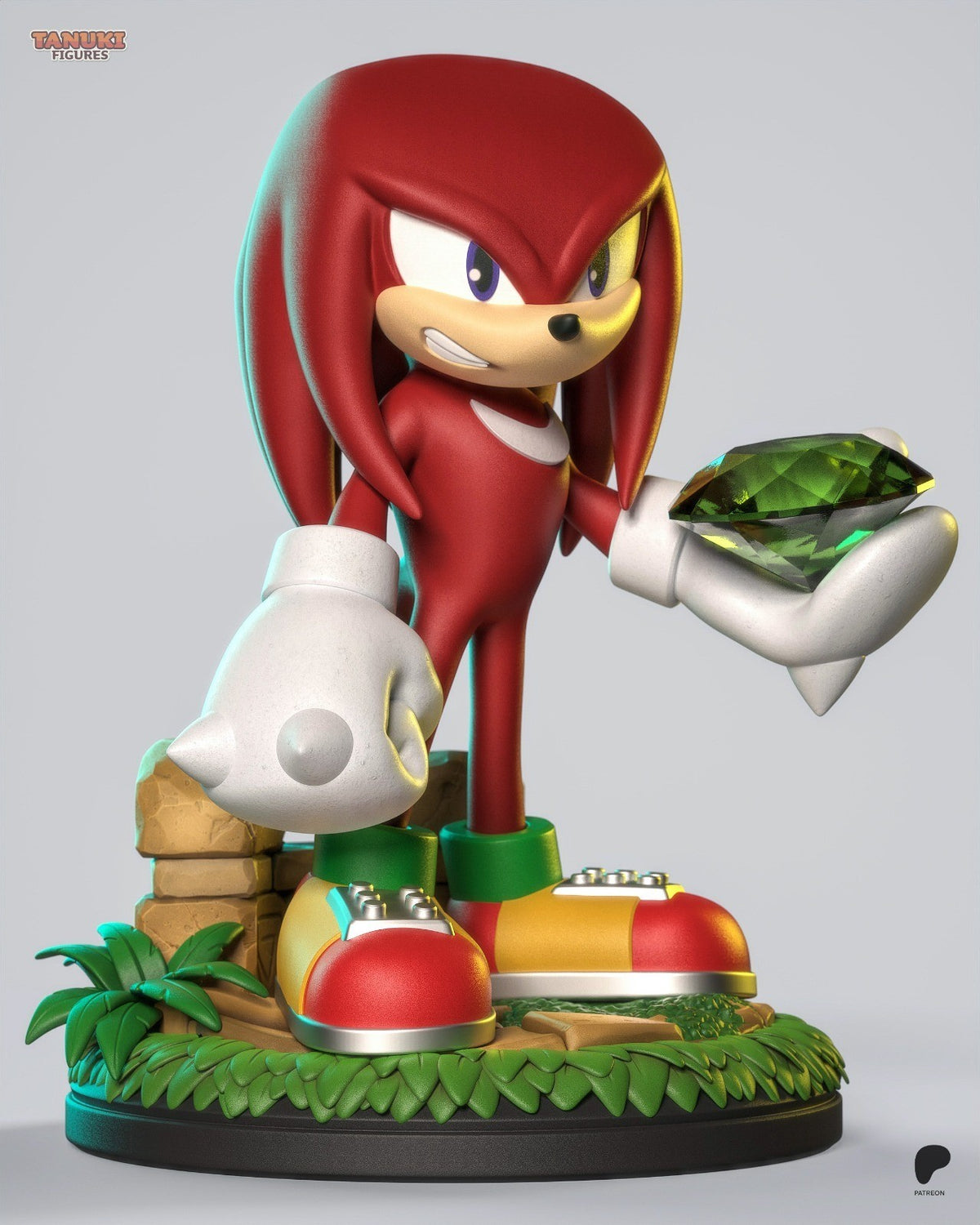 Knuckles Toon (Sonic) 3D Printed Garage Kit Figure