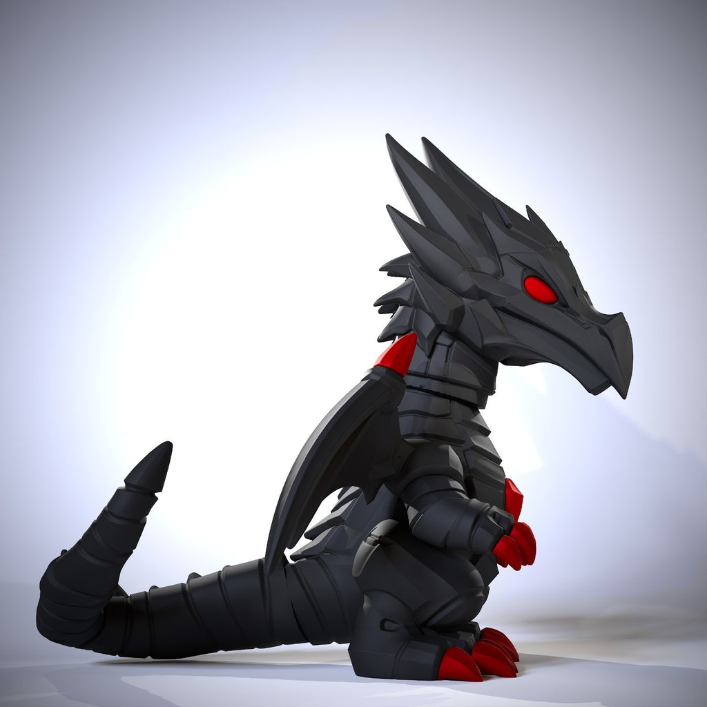 Red-Eyes Black Dragon Yu-Gi-Oh Fan Art Figure Full Colour 3D Printed Statue