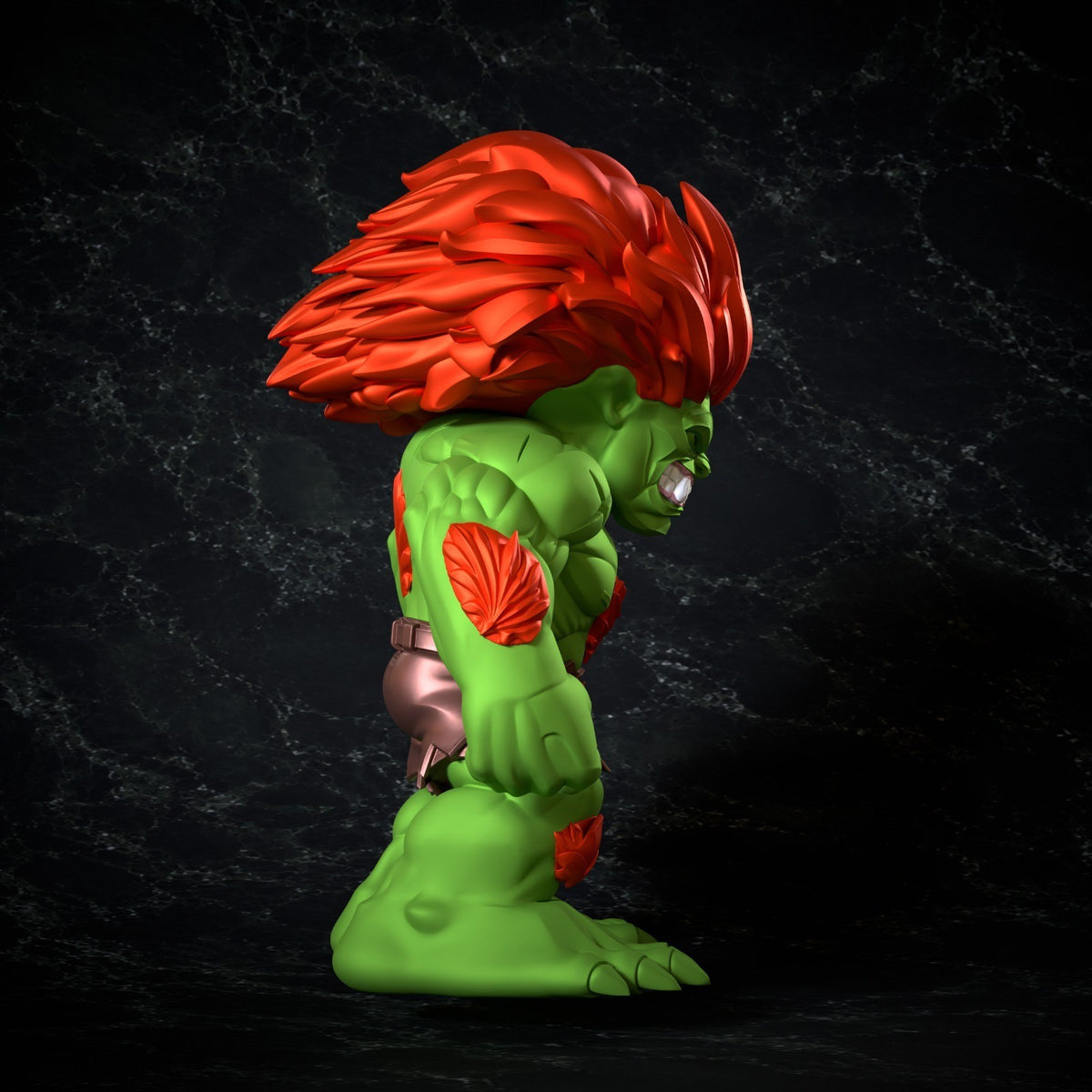 Blanka Street Fighter Fan Art Figure Full Colour 3D Printed Statue