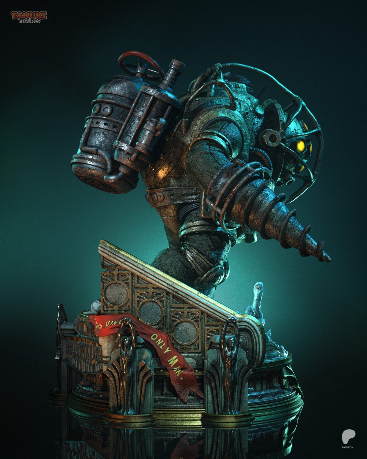 Big Daddy & Little Sister (BioShock) 3D Printed Garage Kit Figure