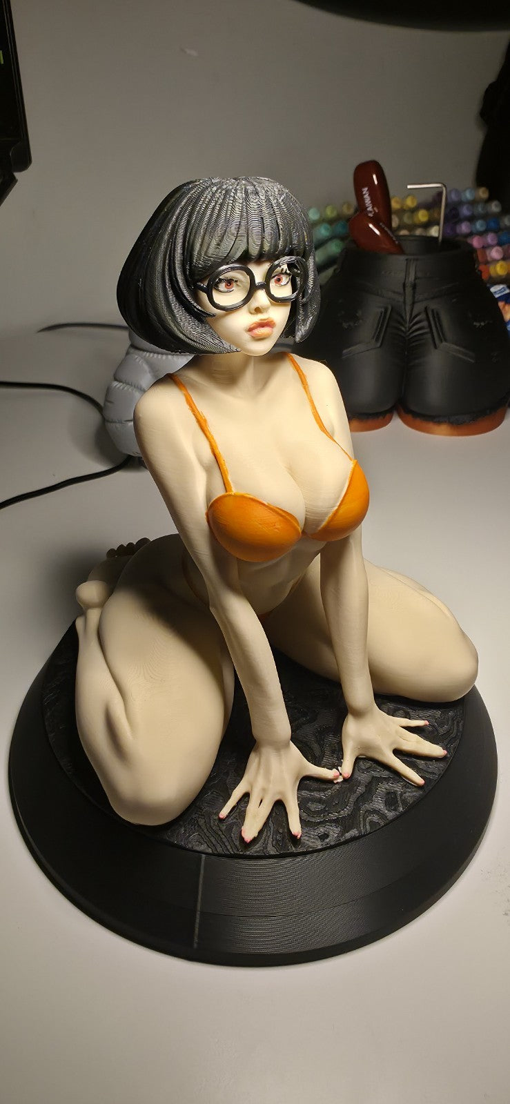 30cm Anime-Style Tattoo Girl Statue