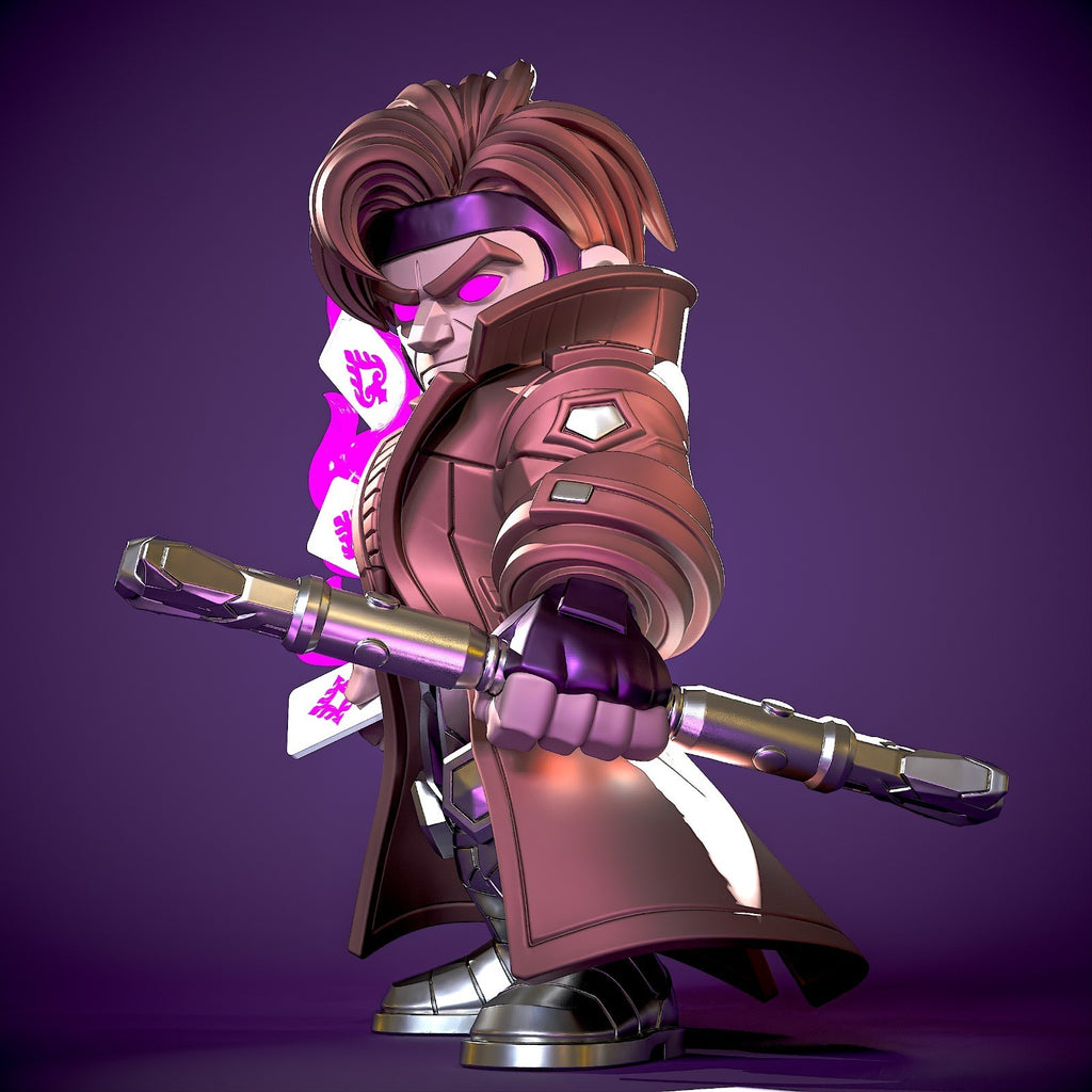 Gambit Marvel Fan Art Figure Full Colour 3D Printed Statue