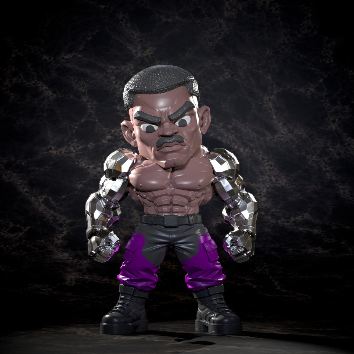 Jax Mortal Kombat Fan Art Figure Full Colour 3D Printed Statue