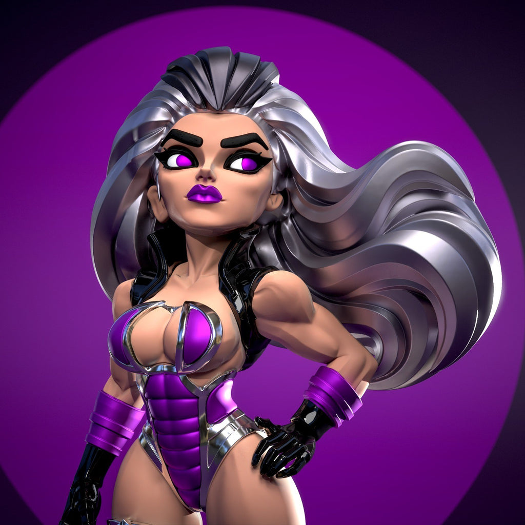 Sindel Mortal Kombat Fan Art Figure Full Colour 3D Printed Statue