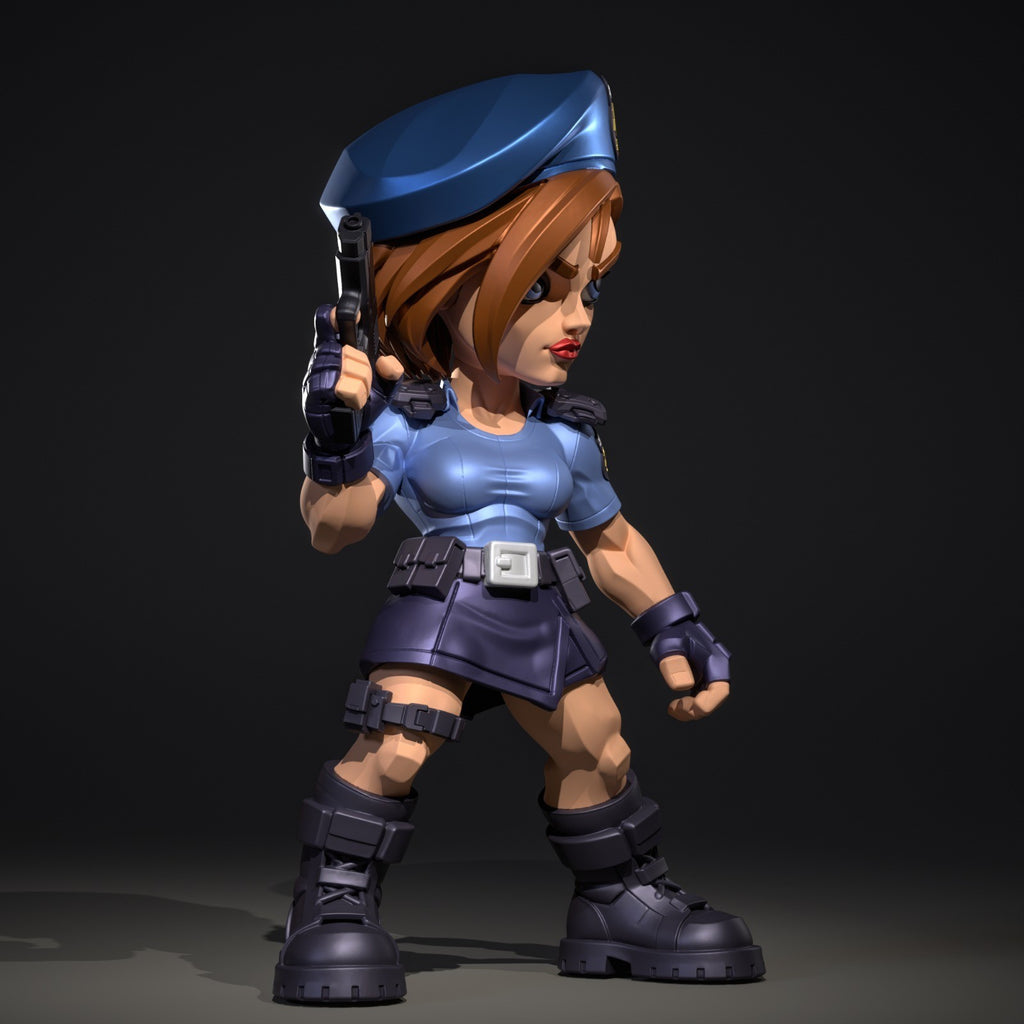 Jill Valentine Resident Evil Fan Art Figure Full Colour 3D Printed Statue