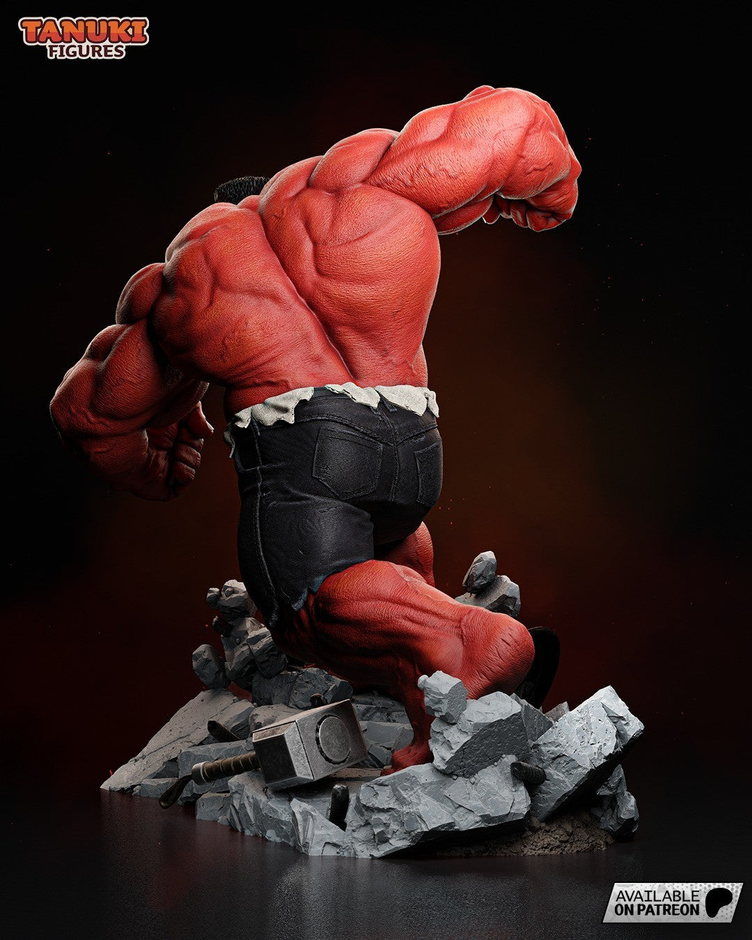 Red Hulk (Marvel) 3D Printed Garage Kit Figure