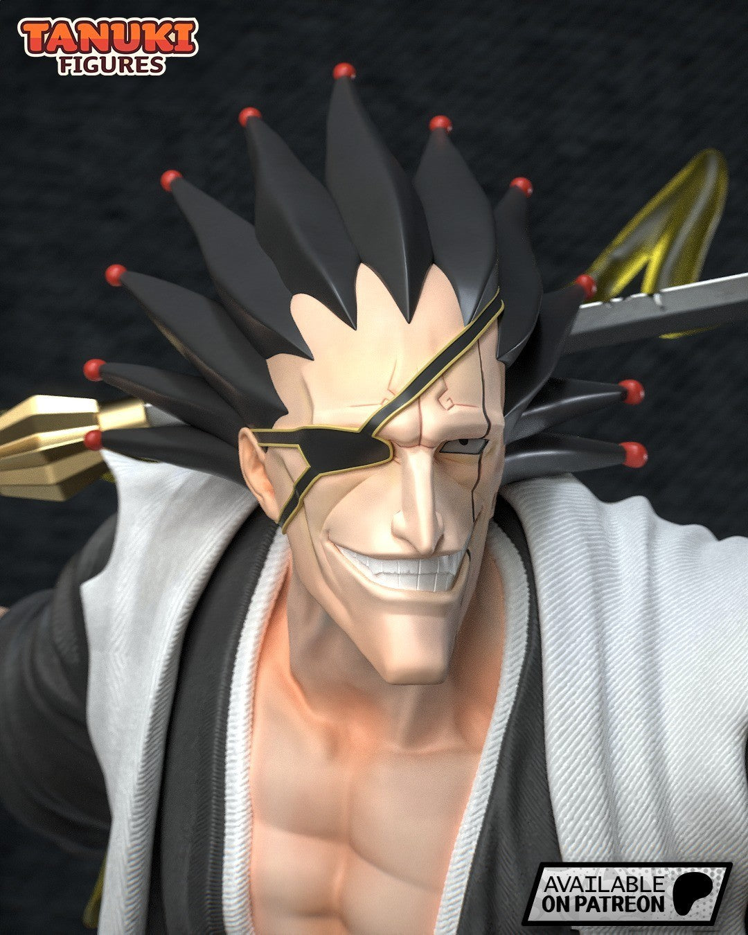 Zaraki Kenpachi (Bleach) 3D Printed Garage Kit Figure