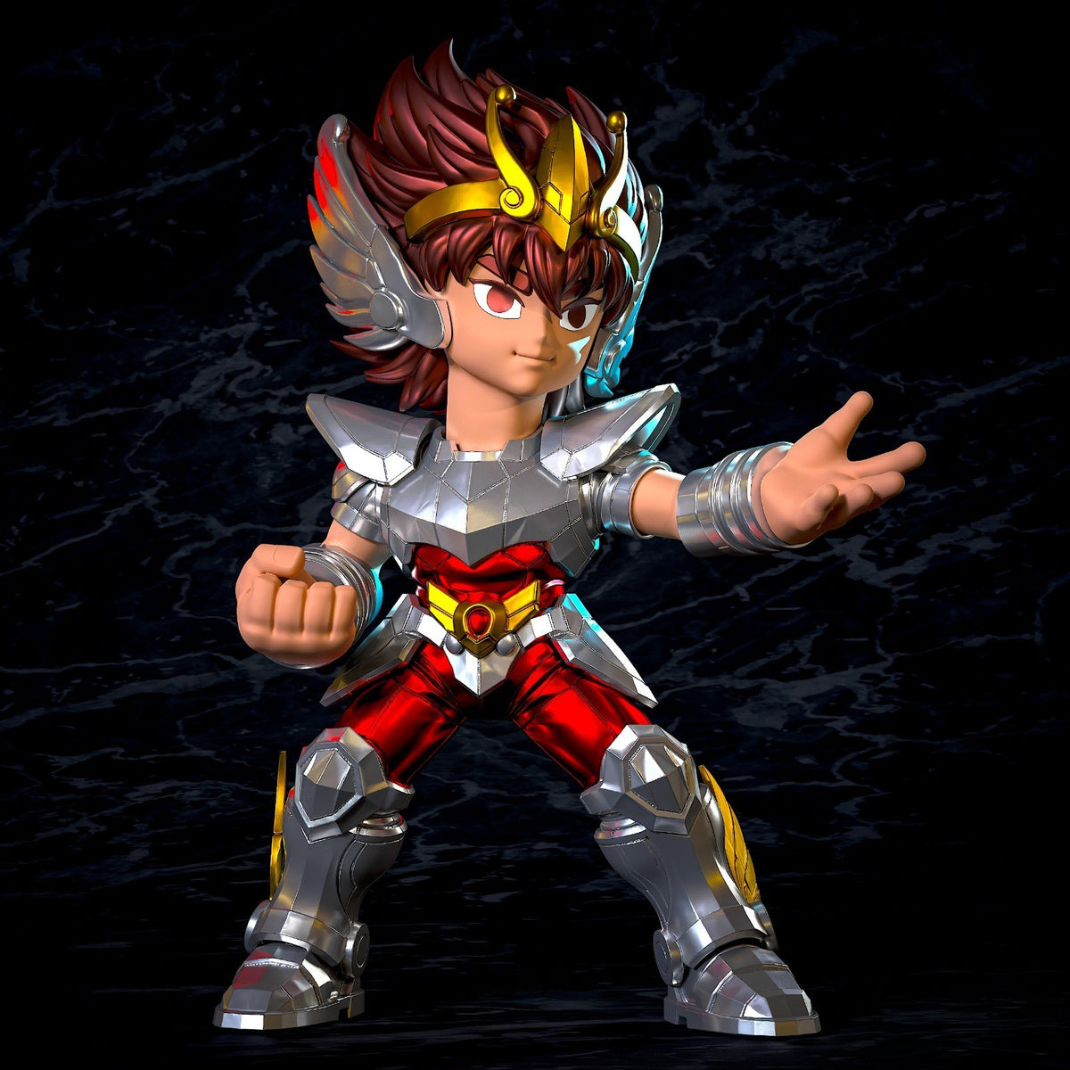 Pegasus Seiya Saint Seiya Fan Art Figure Full Colour 3D Printed Statue