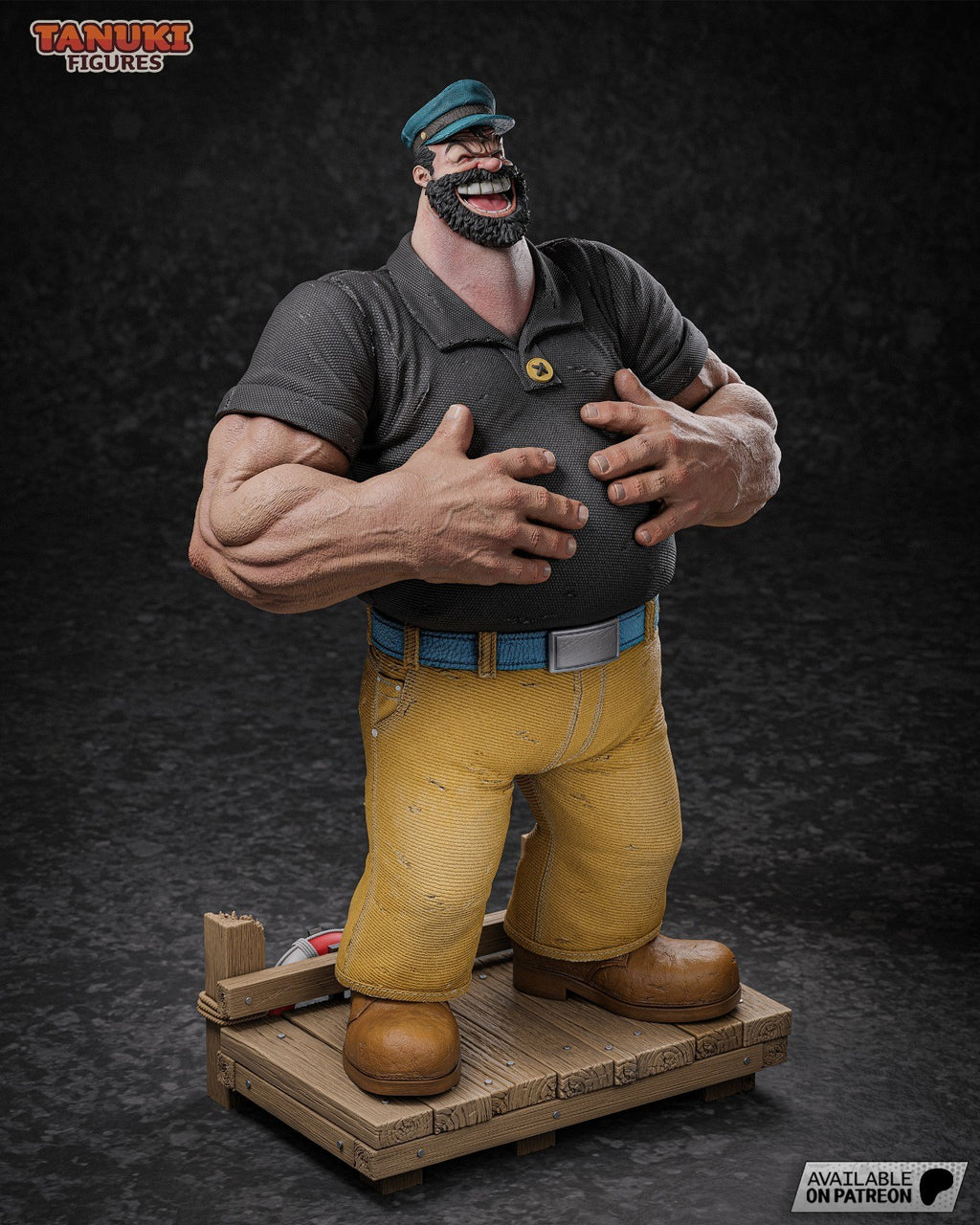 Bluto (Popeye) 3D Printed Garage Kit Figure
