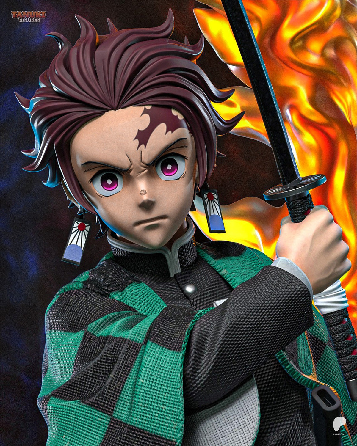 Tanjiro (Demon Slayer) 3D Printed Garage Kit Figure