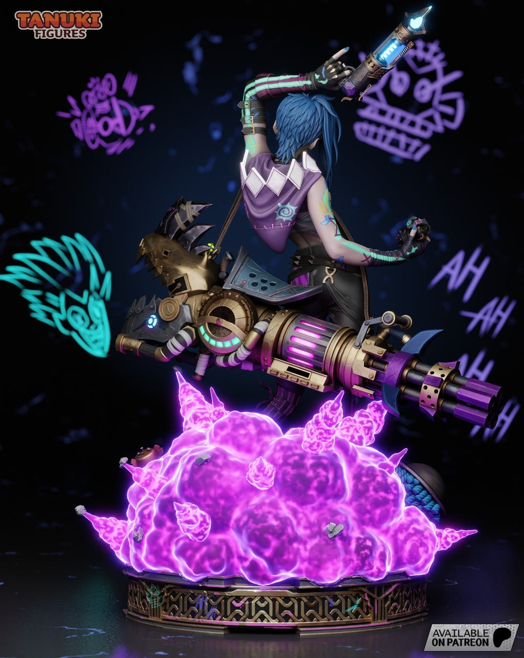 Jinx (Arcane) 3D Printed Garage Kit Figure