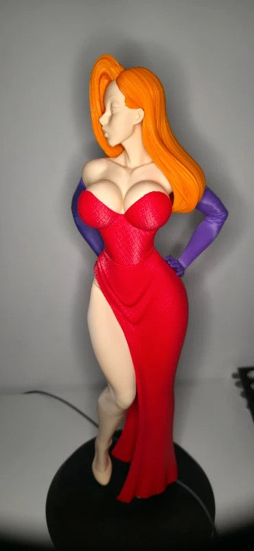 Glamour Red Dress Display Statue