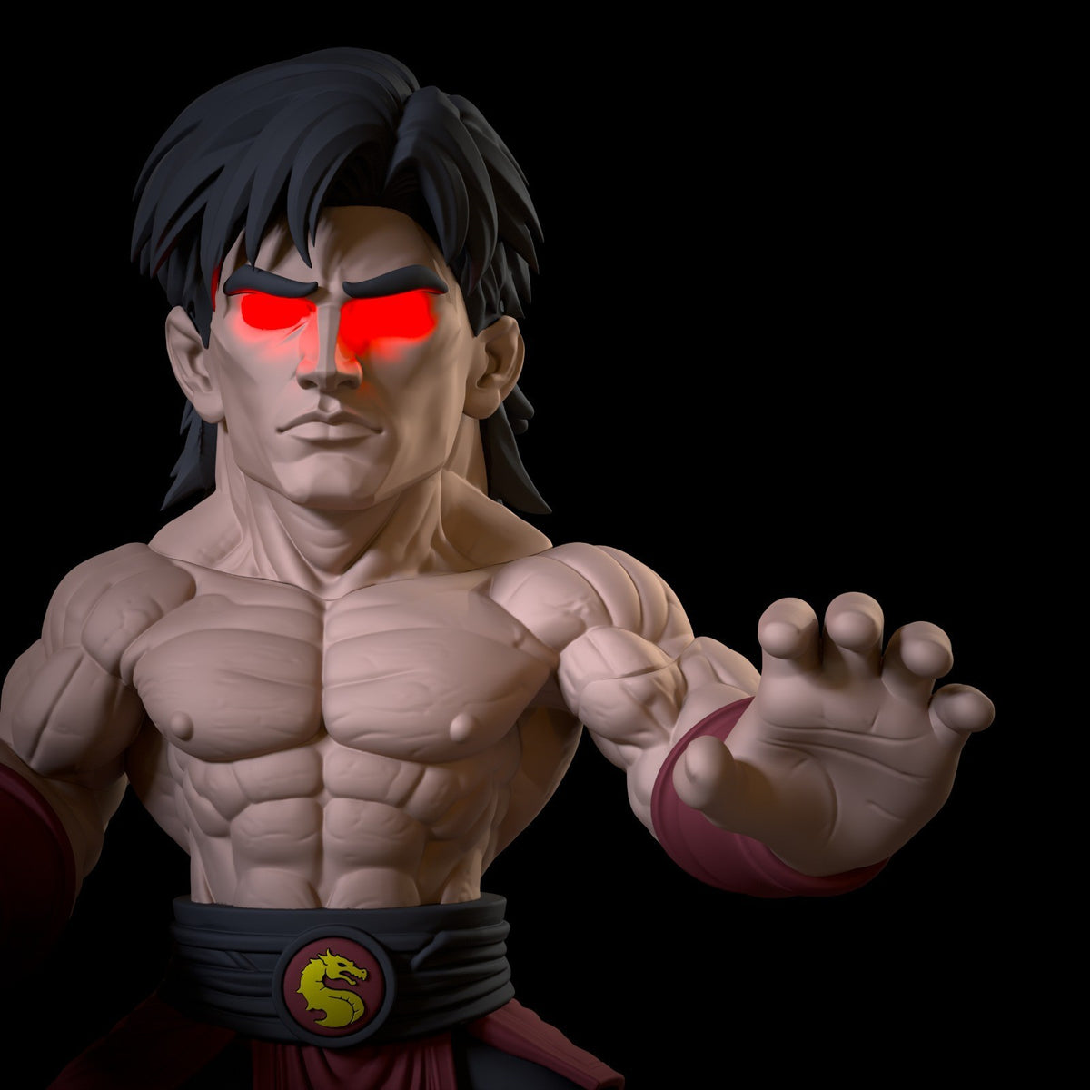 Liu Kang Mortal Kombat Fan Art Figure Full Colour 3D Printed Statue