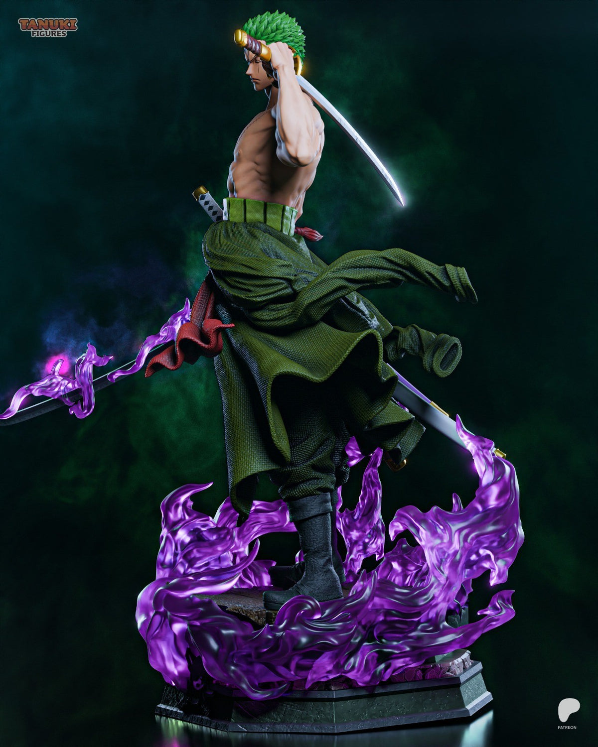Zoro (One Piece) 3D Printed Garage Kit Figure