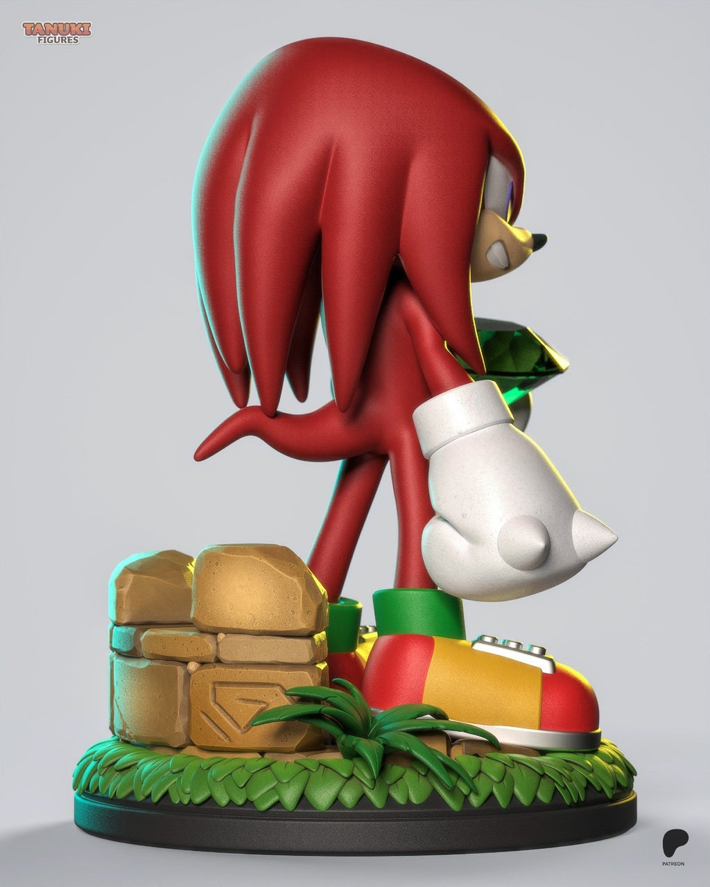 Knuckles Toon (Sonic) 3D Printed Garage Kit Figure