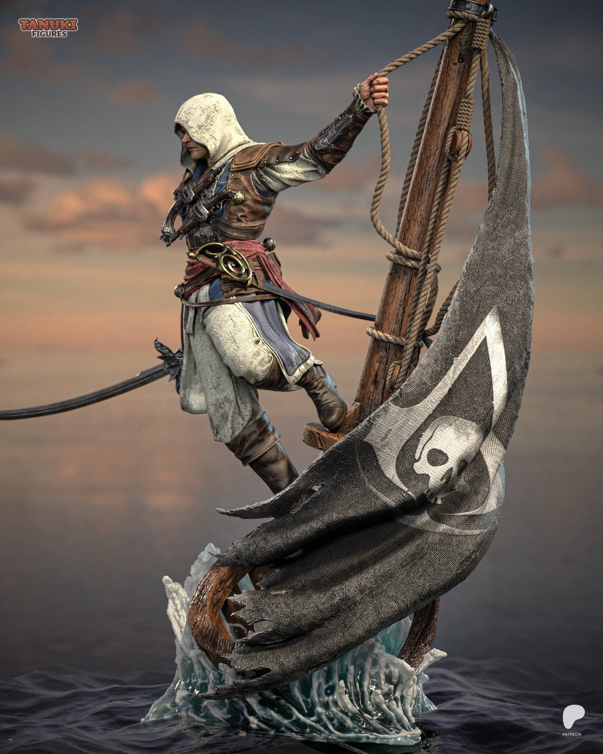Edward Kenway (Assassin's Creed) 3D Printed Garage Kit Figure