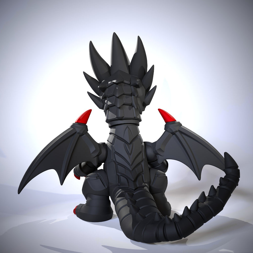 Red-Eyes Black Dragon Yu-Gi-Oh Fan Art Figure Full Colour 3D Printed Statue