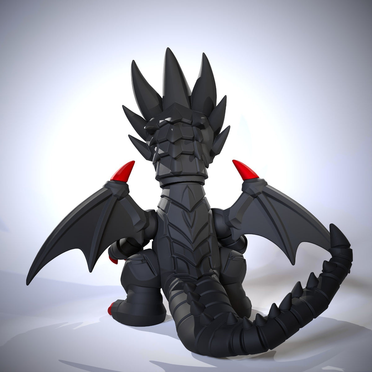 Red-Eyes Black Dragon Yu-Gi-Oh Fan Art Figure Full Colour 3D Printed Statue
