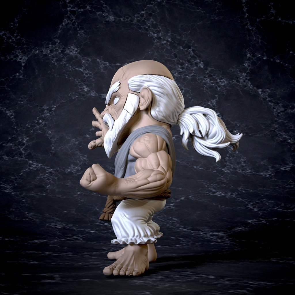 Gouken Street Fighter Fan Art Figure Full Colour 3D Printed Statue