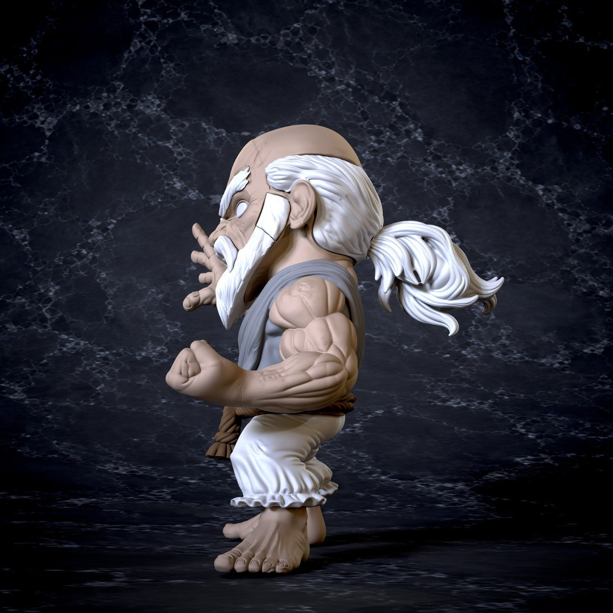 Gouken Street Fighter Fan Art Figure Full Colour 3D Printed Statue