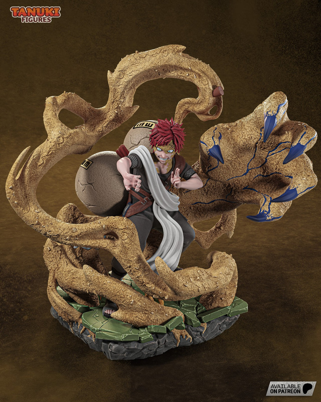 Gaara (Naruto) 3D Printed Garage Kit Figure