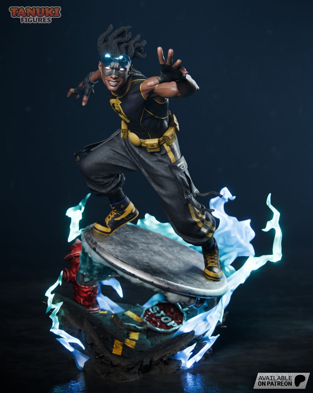 Static Shock (DC) 3D Printed Garage Kit Figure