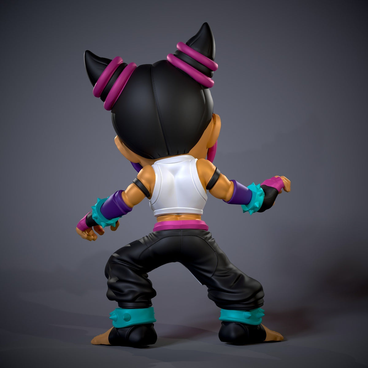 Juri Street Fighter Fan Art Figure Full Colour 3D Printed Statue