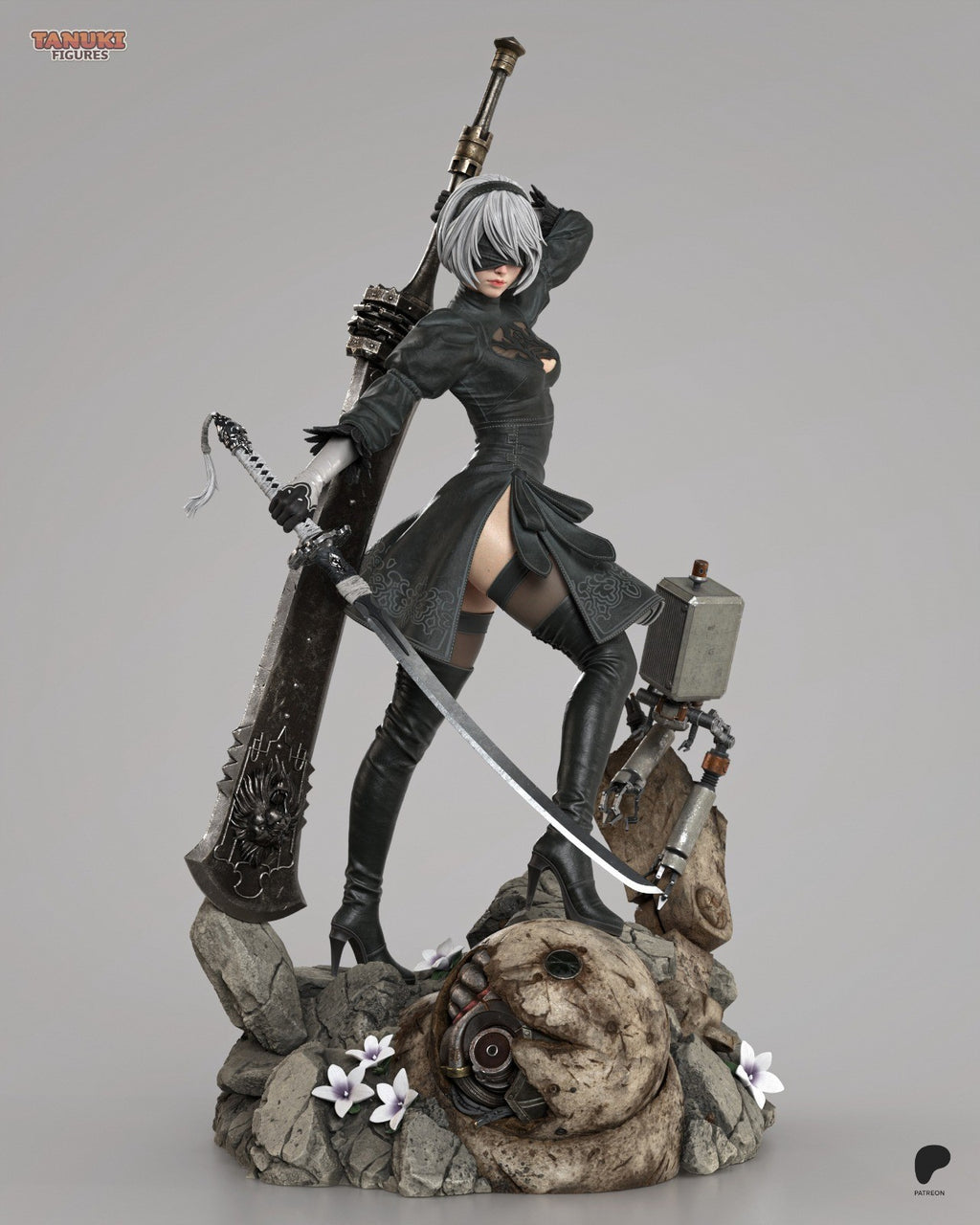 2B (NieR Automata) 3D Printed Garage Kit Figure