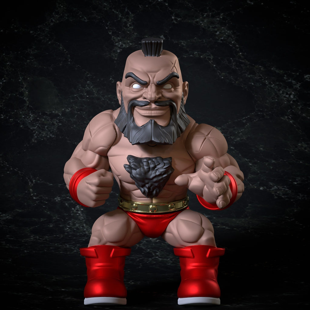 Zangief Street Fighter Fan Art Figure Full Colour 3D Printed Statue