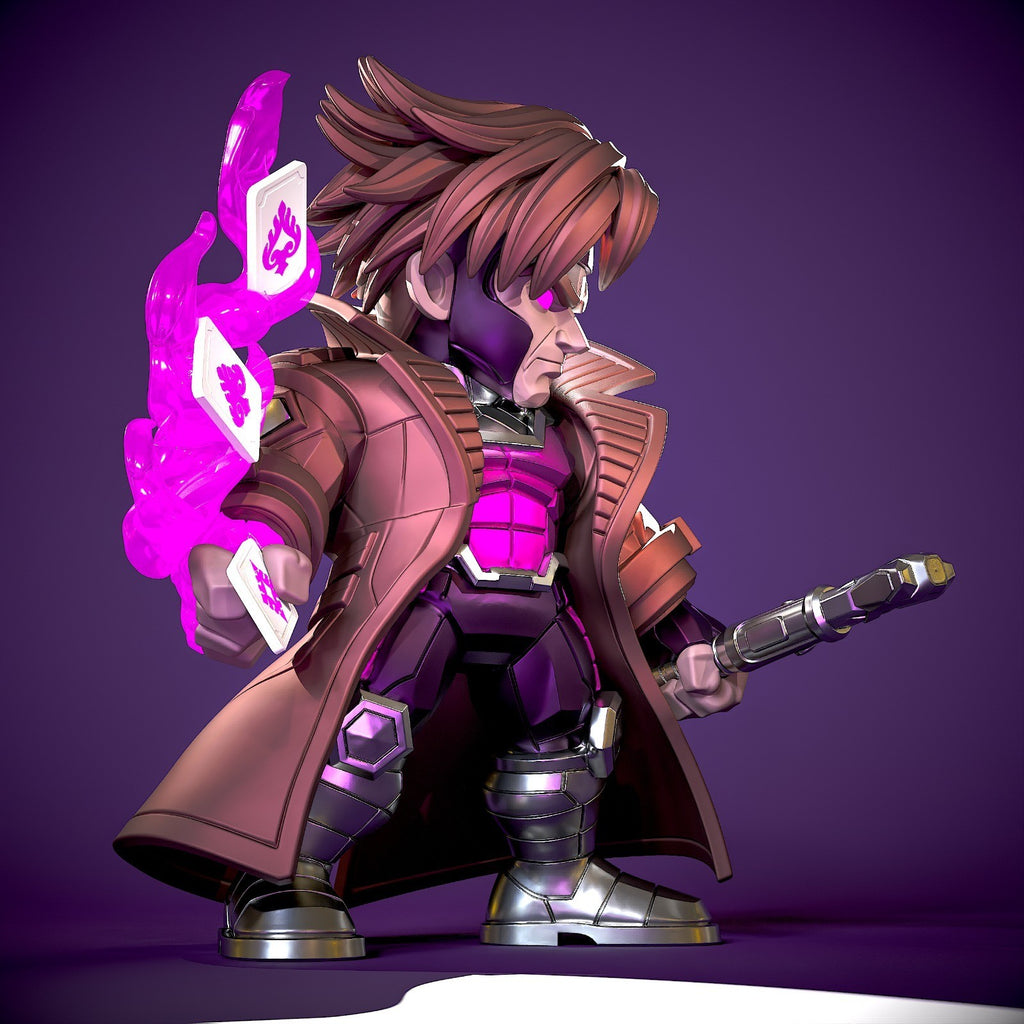 Gambit Marvel Fan Art Figure Full Colour 3D Printed Statue